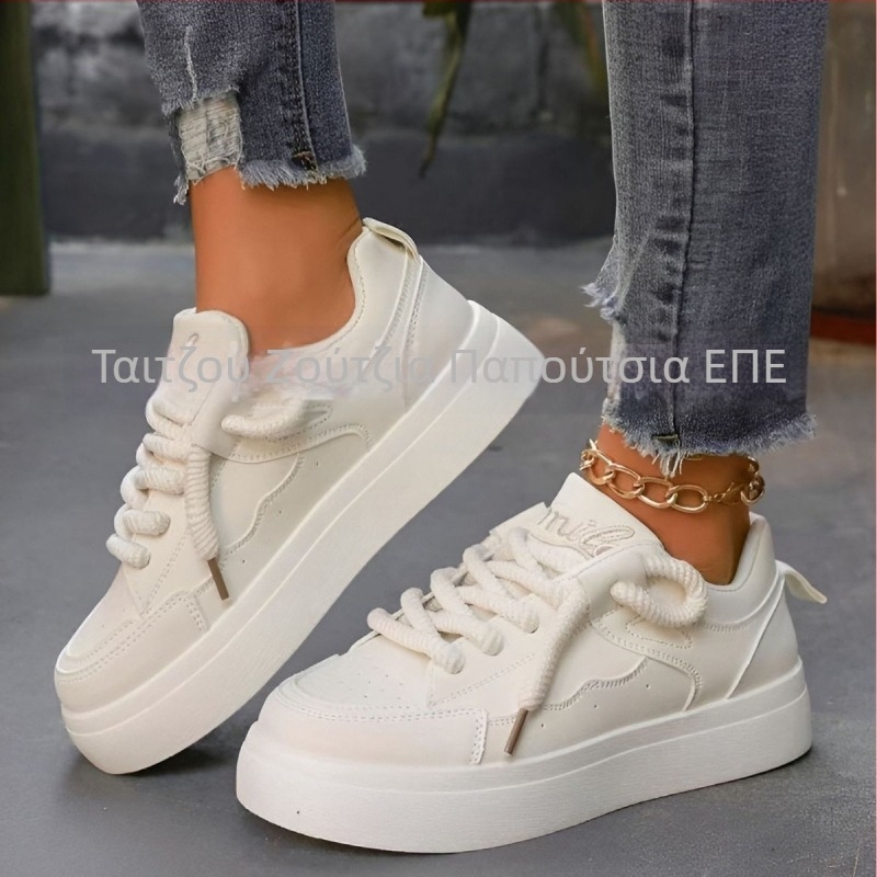 Sneakers unisex με σχέδιο κρανίου – χαμηλός ύψος, άνω μέρος από Super Fiber, σόλα από καουτσούκ