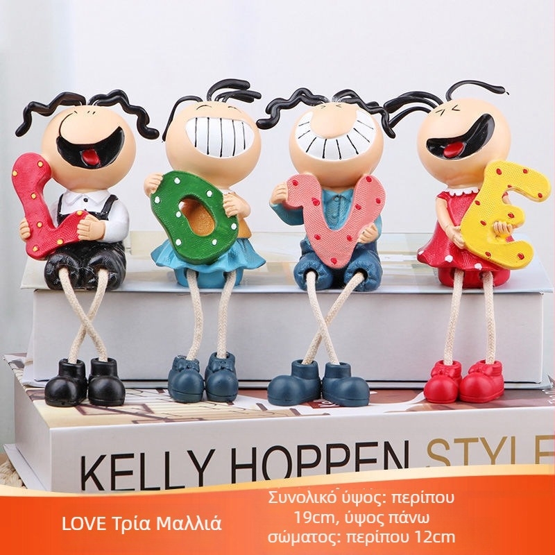 Κρεμαστή κούκλα από ρητίνη σε στυλ καρτούν, με χαρακτική, ιδανικό ως επιχειρηματικό δώρο