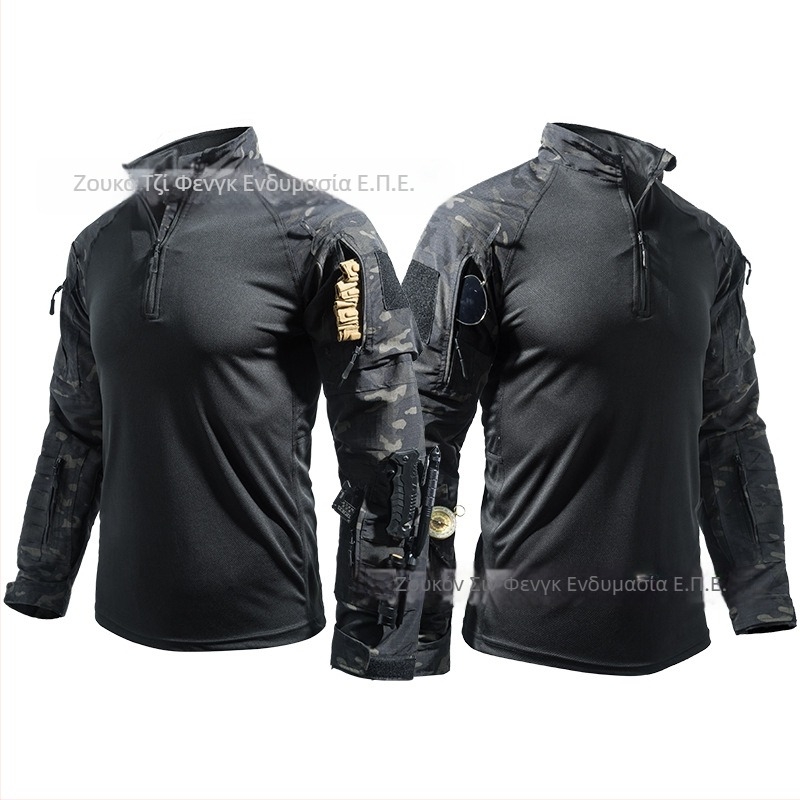 Wind Στρατιωτική Εκπαίδευτική Καμουφλαρισμένη Στολή, ύφασμα μίγματος βαμβακιού, απομάκρυνση υγρασίας, καμουφλαρισμένος σχεδιασμός, για καλοκαίρι και άνοιξη, ενήλικοι άνδρες