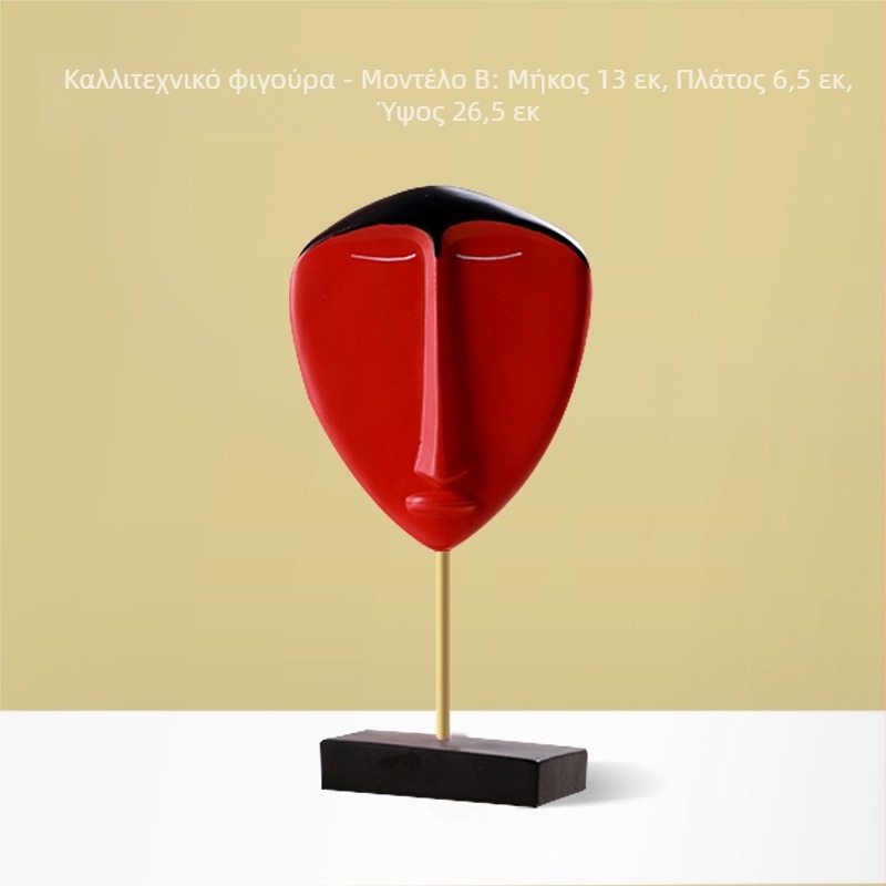 Γλυπτό από συνθετική ρητίνη σε ευρωπαϊκό στυλ για σαλόνι ή βιτρίνα — αφηρημένο πρόσωπο, μάρκα Shengwang Aristocratic Family