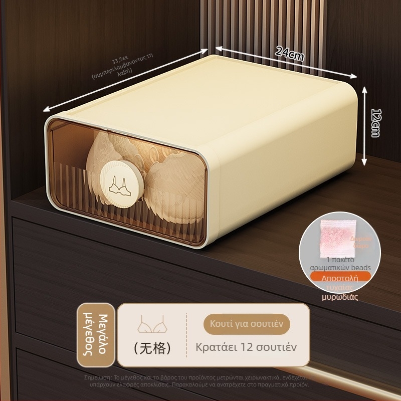 Κουτί Αποθήκευσης Εσωρούχων με Συρταριδωτό Σχέδιο, Πλαστικό από Ίνες Σίτου, 18L, Μοντέλο 50303s, Αντιεντομική Προστασία