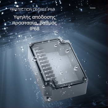 Εξωτερικό αδιάβροχο κουτί διακλάδωσης με 6P τερματικό μπλοκ, σφραγίσεις καλωδίων και ABS πλαστικό περίβλημα