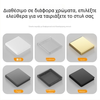 86-τύπου εξαιρετικά λεπτό αδιάβροχο κάλυμμα μπάνιου για διακόπτες και πρίζες, αυτοκόλλητη εγκατάσταση, περίβλημα PC (Ouben)