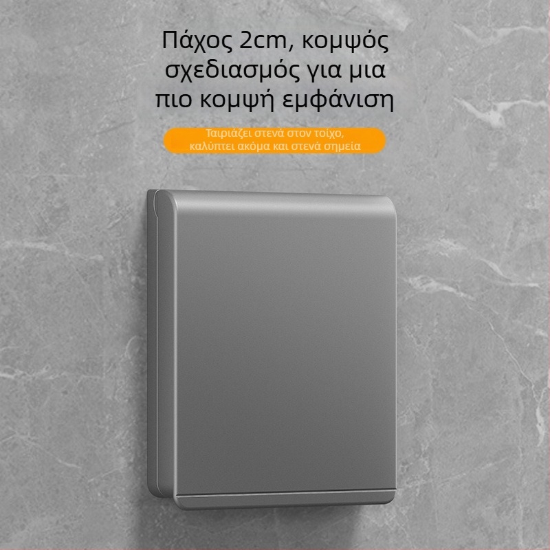 86-τύπου εξαιρετικά λεπτό αδιάβροχο κάλυμμα μπάνιου για διακόπτες και πρίζες, αυτοκόλλητη εγκατάσταση, περίβλημα PC (Ouben)