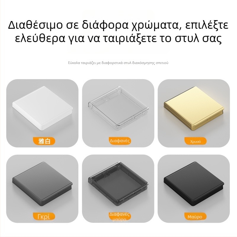 86-τύπου εξαιρετικά λεπτό αδιάβροχο κάλυμμα μπάνιου για διακόπτες και πρίζες, αυτοκόλλητη εγκατάσταση, περίβλημα PC (Ouben)