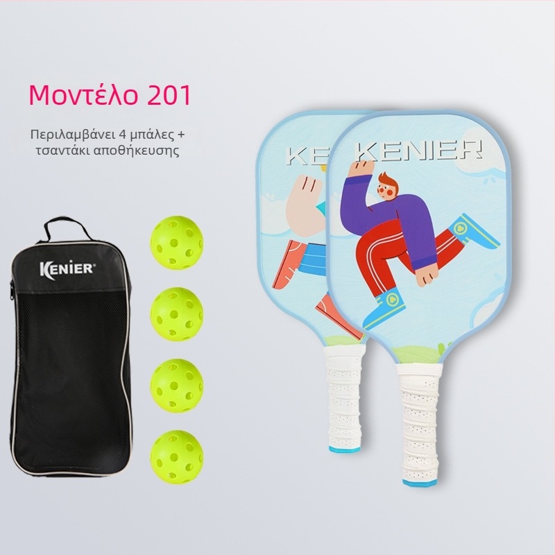 Ρακέτα pickleball από ίνες γυαλιού, κατάλληλη για εσωτερικούς και εξωτερικούς αγώνες, προσαρμόσιμη — μάρκα Kenier; βάρος 280 g (μοναδικό χτύπημα) ή 760 g (πλήρες σετ)
