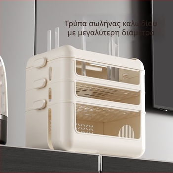 Ράφι αποθήκευσης για γραφείο – πλαστικό, 4 επίπεδα, εγκατάσταση στο γραφείο, μοντέρνος μινιμαλιστικός σχεδιασμός, για οργάνωση