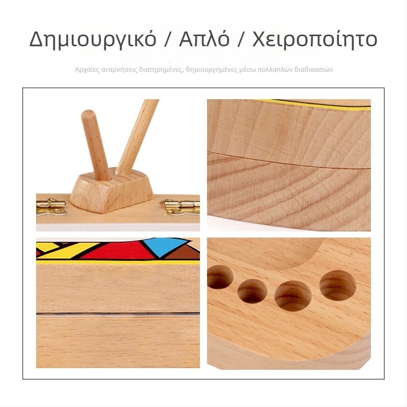 Ξύλινο κουτί μνήμης για παιδικά δόντια, κουτί συλλογής δοντιών, συσκευασία δώρου, για παιδιά 4–6 ετών