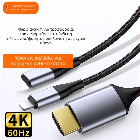 Καλώδιο HDMI για συσκευές Apple, HDMI 2.0 HDTV υψηλής ταχύτητας, OEM διαθέσιμο, κυκλοφόρησε το 2024