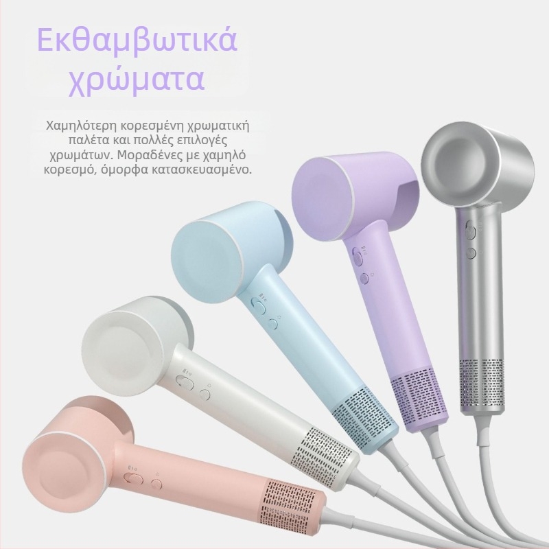 Στεγνωτήρας μαλλιών χωρίς λεπίδες, αρνητικά ιόνια, 1600W, μοτέρ χωρίς ψήτρες, 220V