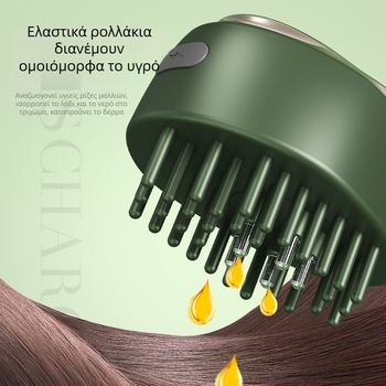 Μίνι οδηγός υγρού για το τριχωτό της κεφαλής με μπάλα εφαρμογής και δονητικό μασάζ - LN-665, 35–40 g, καθολική χρήση, καταπραΰνει το τριχωτό