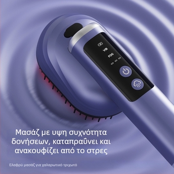 Ηλεκτρικός μασάζ κεφαλής με μασάζ σε μεσημβρινούς του κεφαλιού, σπρέι ανάπτυξης μαλλιών και εφαρμοστής υγρού - Μοντέλο Dys-15, 3η ταχύτητα, για όλες τις ηλικίες, διάθεση το 2025
