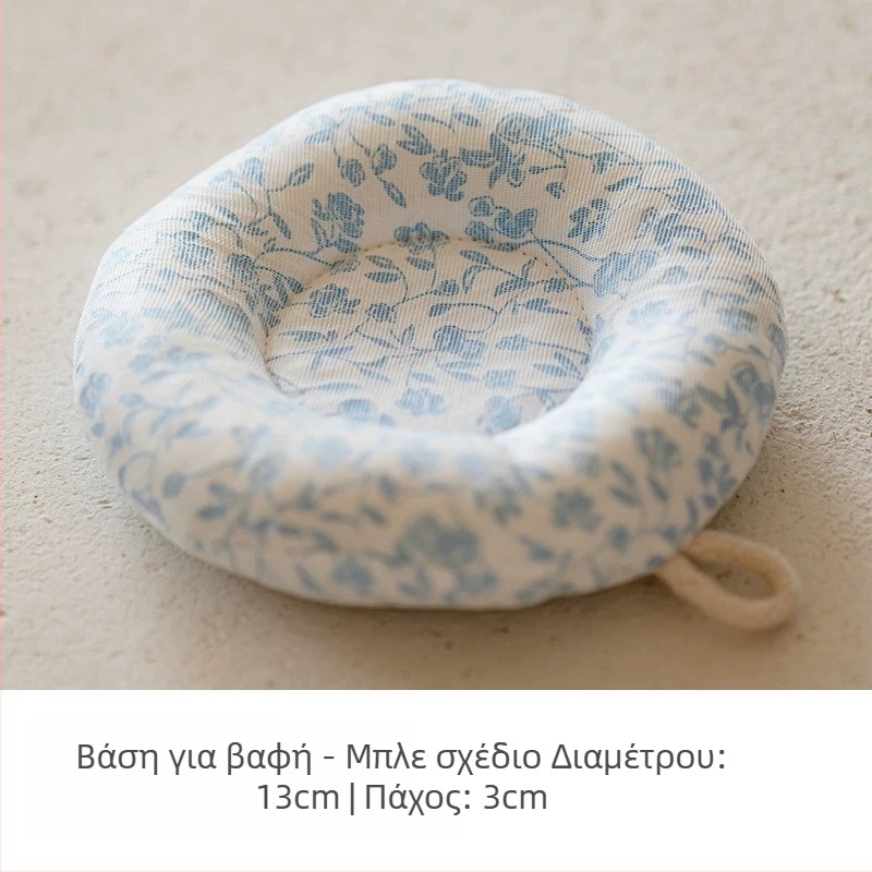 Πατάκι για τσαγιέρα σε ιαπωνικό στυλ από βαμβακο-λινό ύφασμα, παχύτερη προστασία από εγκαύματα, κυκλικός δίσκος για φλιτζάνια και δίσκος για γάλα, χειροποίητο από Shu ke