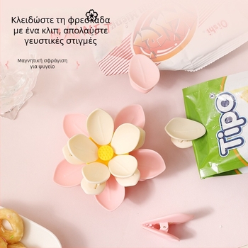 Μαγνητικό κλιπ σφράγισης για σακούλες φαγητών – ανθεκτικό στην υγρασία, 3D σχέδιο, διατήρηση τροφίμων