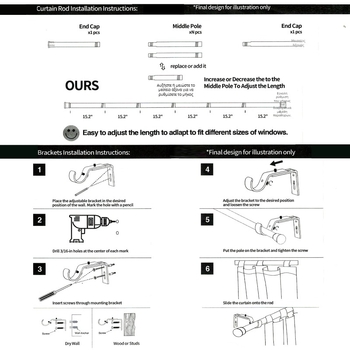 Ράβδος κουρτίνας με συγκολλημένο κράμα αλουμινίου, Ρωμαϊκό σχέδιο, μοντέρνος μινιμαλισμός, γραμμή οδηγού κουρτίνας