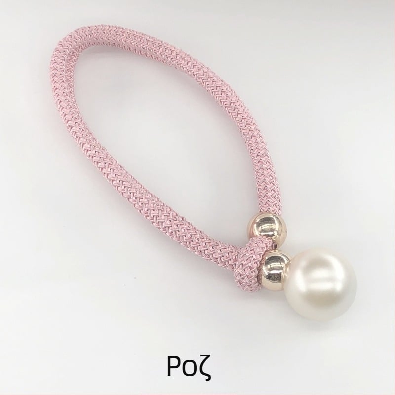 Υφασμάτινες δέστρες κουρτινών με μαργαριταρένιες λεπτομέρειες, ρυθμιζόμενες ζώνες συγκράτησης, στυλ ελαφρύς πολυτελής