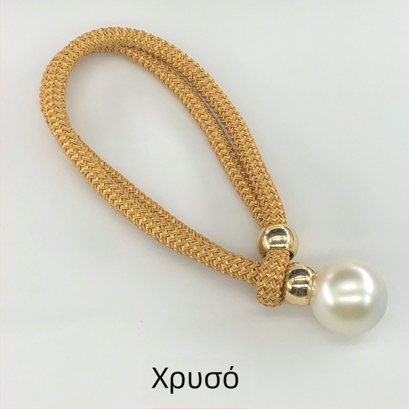 Υφασμάτινες δέστρες κουρτινών με μαργαριταρένιες λεπτομέρειες, ρυθμιζόμενες ζώνες συγκράτησης, στυλ ελαφρύς πολυτελής