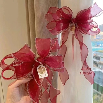 Γαμήλιες δέστρες για κουρτίνες με μεταξωτό λουλούδι – Παγκόσμιο στυλ