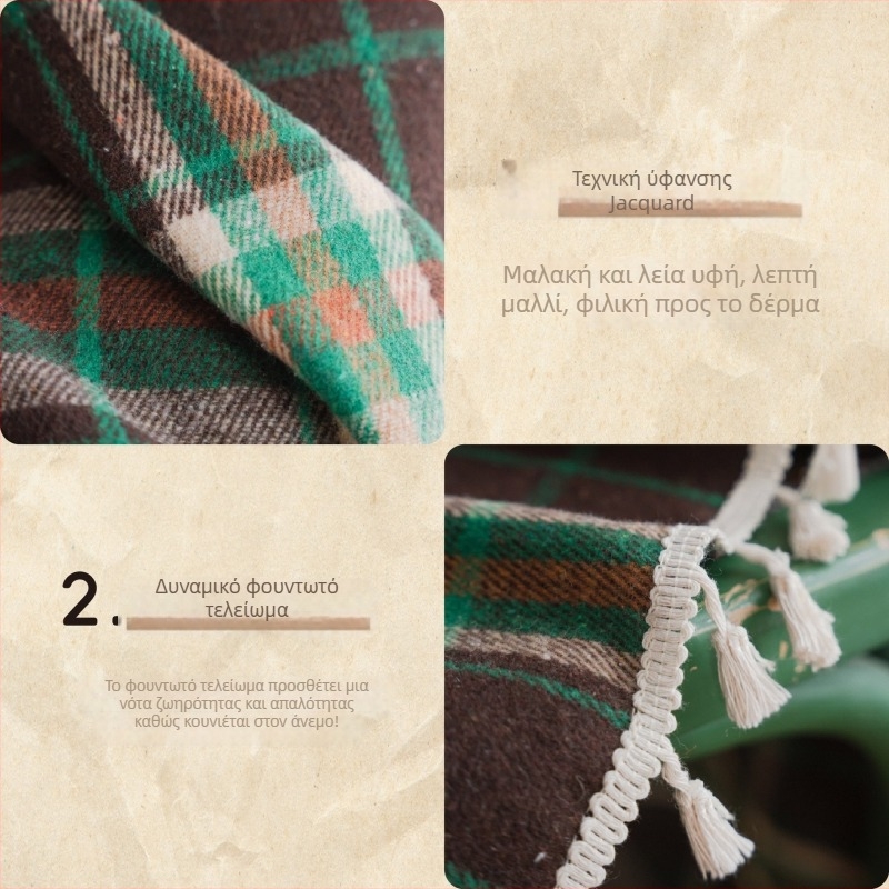 Κουρτίνες γαλλικού στυλ από βαμβάκι με καρό σχέδιο υφαντό στα νήματα, διακοσμητικές κουρτίνες με μερική σκίαση για κουζίνα και παράθυρα