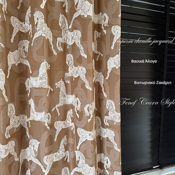 Jacquard ύφασμα κουρτίνας από πολυεστέρα, ημισκίαση 40–70%, κατάλληλο για γωνιακά παράθυρα και παράθυρα από δάπεδο μέχρι οροφή, μοτίβο φυτών και λουλουδιών