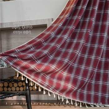 Κουρτίνες Ymqy: γαλλικού στυλ, από βαμβάκι-λινό, ημι-σκίαση για γωνιακό παράθυρο — (Μάρκα: Ymqy/yi man qi yun; Υλικό: Βαμβάκι; Βασικό ύφασμα: Βαμβάκι και λινό; Περιεκτικότητα: 90%; Λειτουργία: διακοσμητική ημι-σκίαση)