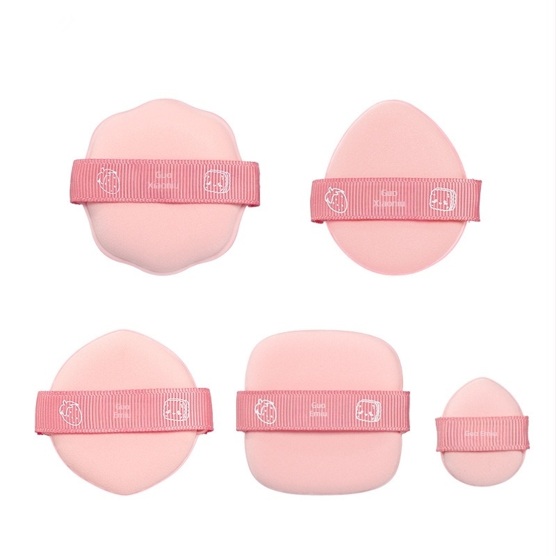 Σφουγγάρι βάσης για πούδρα με αέρα – Διπλής χρήσης στεγνό/υγρό, Υδροφιλικό πολυουρεθάνιο, Ακανόνιστος σχηματισμός, Σετ 5 τεμαχίων