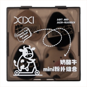 Xixi σφουγγαράκι πούδρας – διπλής χρήσης στεγνό/υγρό, ακανόνιστο σχήμα, υδροφιλικό πολυουρεθάνιο, σετ 5 τεμαχίων εφαρμογής μακιγιάζ