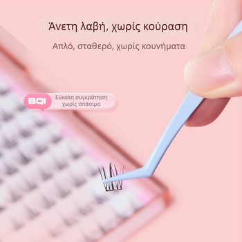 Τσιμπίδα για βλεφαρίδες από ανοξείδωτο ατσάλι με επίστρωση φτερού, ακρίβεια εργαλείων ομορφιάς για βλεφαρίδες, νύχια και φρύδια