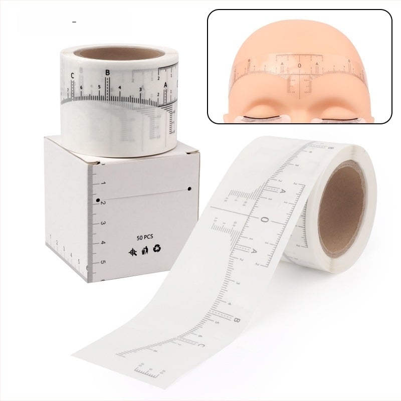 Μονόχρηστο χάρακα για τατουάζ φρυδιών με κλίμακα, σετ 50 τεμάχια, εργαλείο κατάλληλο για αρχάριους, 60 g