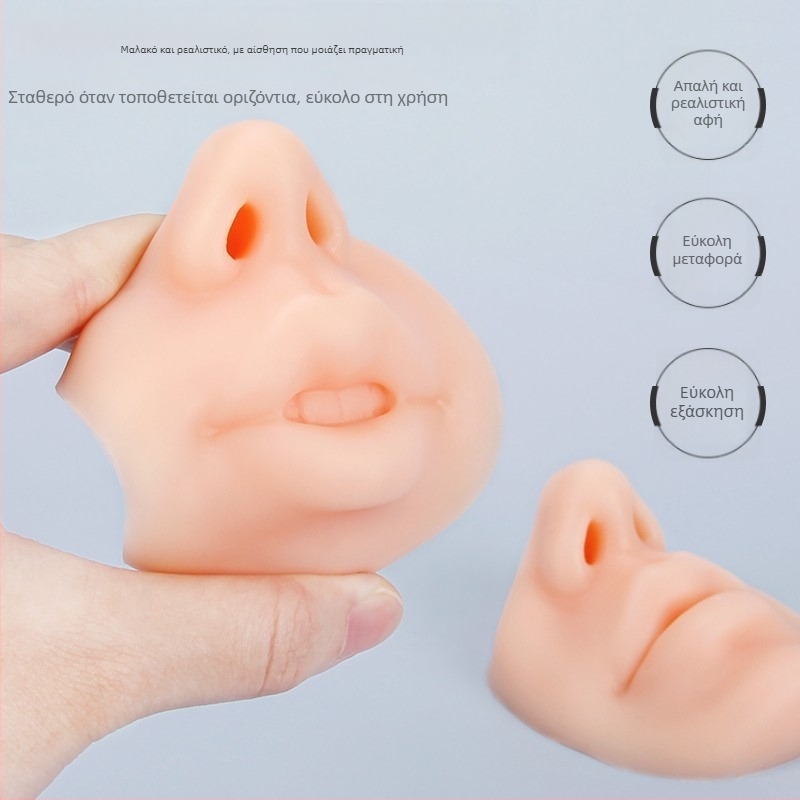 Μοντέλο εκπαίδευσης σιλικόνης 5D για χείλη και μύτη, πρακτικό δέρμα εξάσκησης για αρχάριους στο τατουάζ χειλιών, 3D ρεαλιστικό καλούπι χειλιών