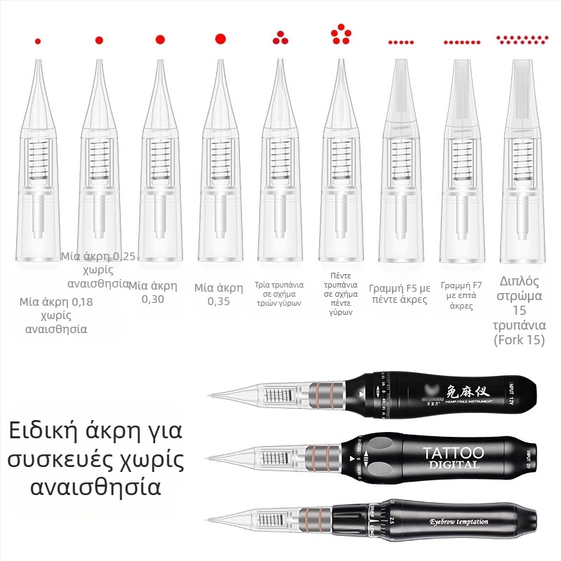 Ακίδα τατουάζ για μηχανή μικροβλαϊντ, καθολική συμβατότητα, καθαρό βάρος 20 g, 100 τεμάχια σε συσκευασία, με ιδιωτική ετικέτα