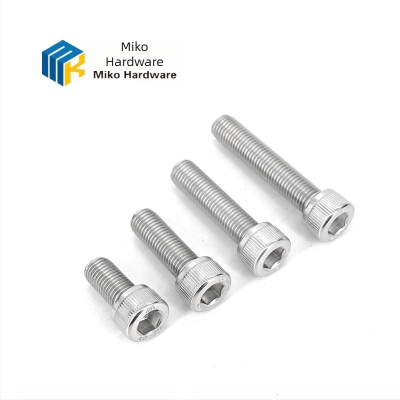 Βίδα με κυλινδρική κεφαλή και εξάγωνη υποδοχή, DIN 912, ανοξείδωτος χάλυβας A4-70, επίστρωση λευκού φινιρίσματος