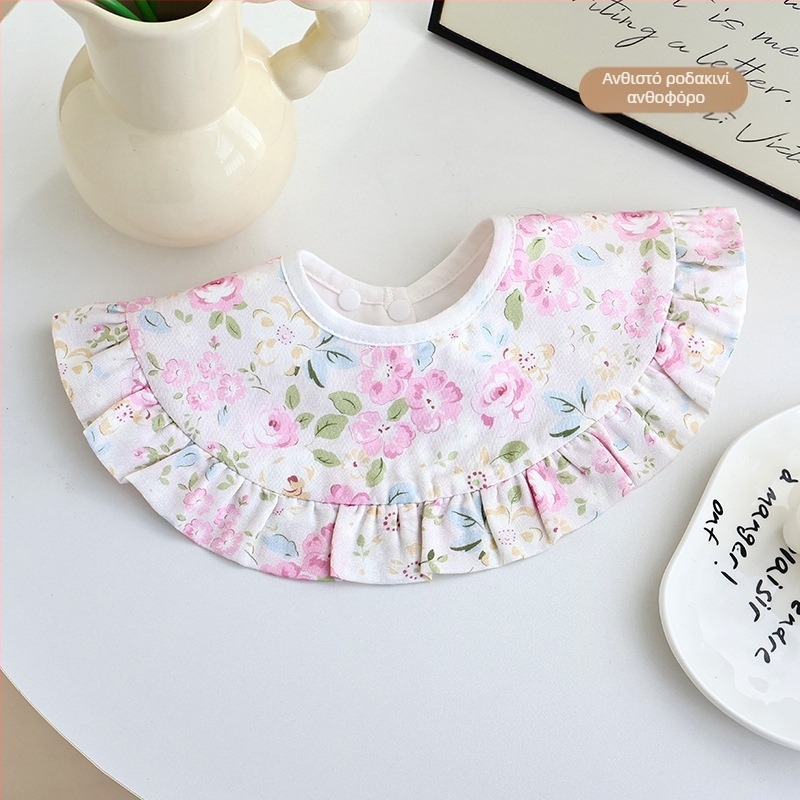 Σαλιά νεογέννητα Princess – αδιάβροχη, ανθεκτική στους λεκέδες, με ριφλέ άκρες и περιστρεφόμενη σχεδίαση, unisex