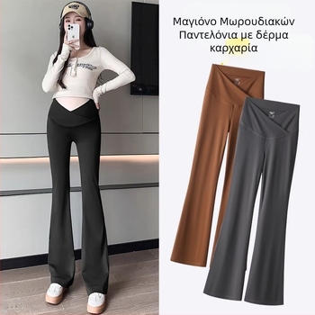 Τζιν εγκυμοσύνης σε στενή γραμμή με επένδυση φλίς, κανονικού πάχους, ύφασμα από αέρινο βαμβάκι, ανάμειξη βαμβάκι-πολυεστέρα (<30%), διατηρούν τη ζεστασιά