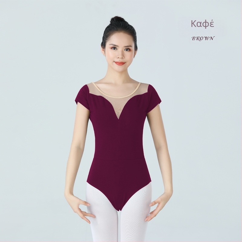 Unitard χορού, ακρυλικό 90%, επένδυση μιλκ σιλκ 80% πολυεστέρας, κοντό μανίκι, γυναικείο, κατάλληλο για λαϊκό χορό και μπαλέτο