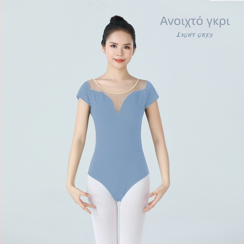 Unitard χορού, ακρυλικό 90%, επένδυση μιλκ σιλκ 80% πολυεστέρας, κοντό μανίκι, γυναικείο, κατάλληλο για λαϊκό χορό και μπαλέτο