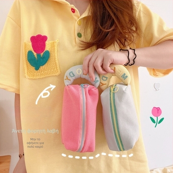 Υφασμάτινη θήκη αποθήκευσης με μεγάλη χωρητικότητα, αστικού μινιμαλιστικού στυλ, μοτίβο με γράμματα