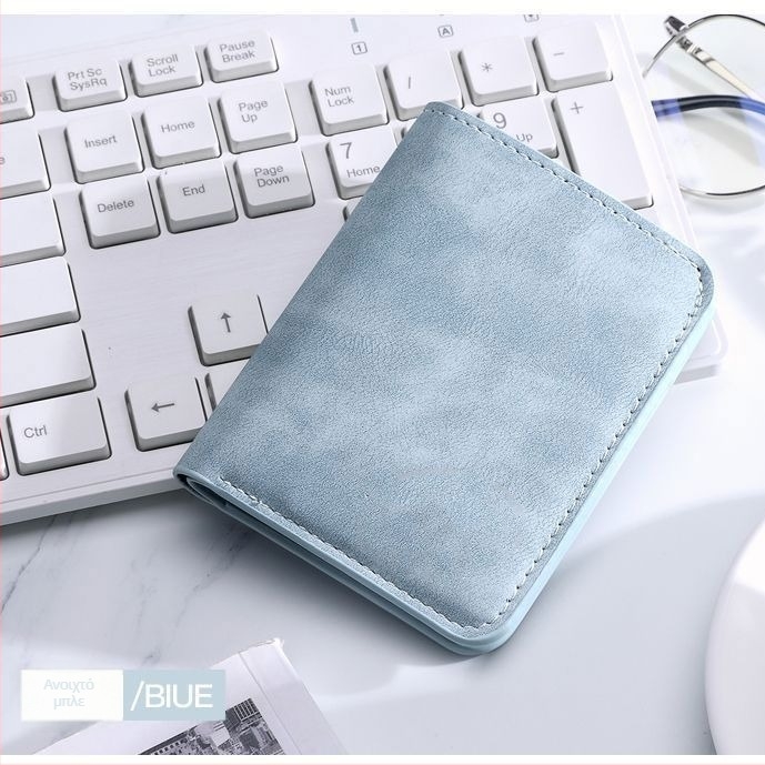 Ανδρική υπερλεπτή θήκη καρτών από συνθετικό δέρμα, με θήκη για άδεια οδήγησης και πολλαπλές θέσεις καρτών, αντι-μαγνητική προστασία