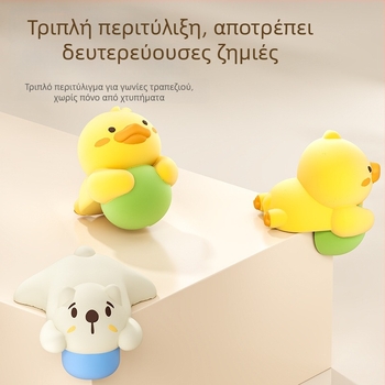 Προστατευτικό γωνίας κατά κραδασμών για παιδικά τραπέζια και κρεβάτια - μαλακό PVC με κόλλα ακρυλικού, σετ 200 τεμάχια.