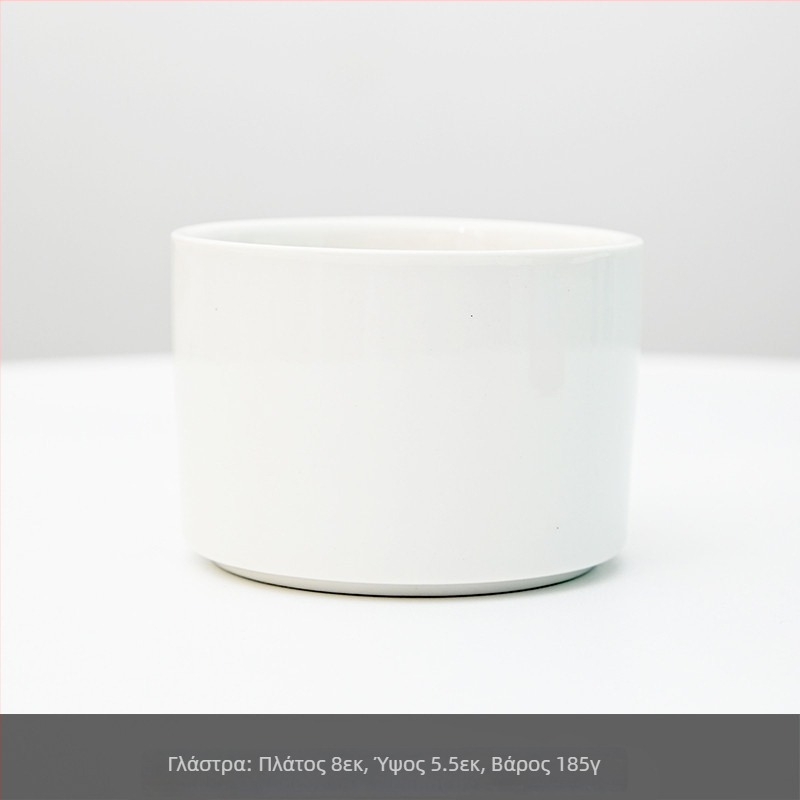 Κεραμική γλάστρα για φυτά με εκτύπωση λογότυπου; απλός πορσελάνινος σχεδιασμός; κατάλληλη για επιφάνειες γραφείου ή δάπεδο; ημιχειροποίητη παραγωγή.