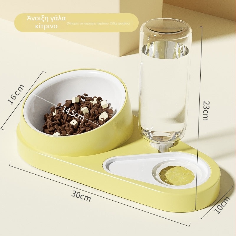 Μπολ για νερό και φαγητό γάτας; υλικά: PP, PET, ανοξείδωτος χάλυβας; για γάτες