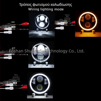 Wrangler LED φανάρι με δαχτυλίδι Angel Eye για όχημα εκτός δρόμου — 12V, 40W, 4000lm, IP67