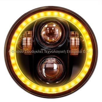 Wrangler LED φανάρι με δαχτυλίδι Angel Eye για όχημα εκτός δρόμου — 12V, 40W, 4000lm, IP67
