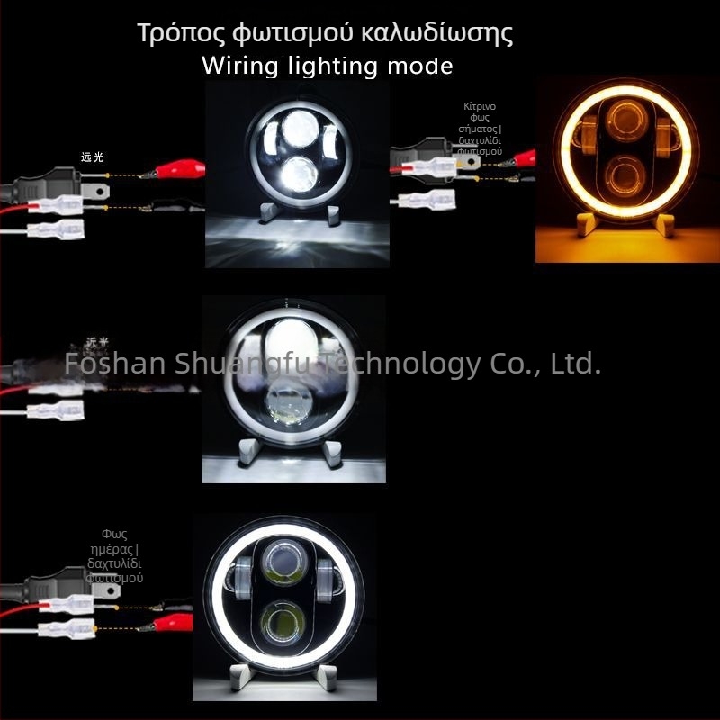 Wrangler LED φανάρι με δαχτυλίδι Angel Eye για όχημα εκτός δρόμου — 12V, 40W, 4000lm, IP67