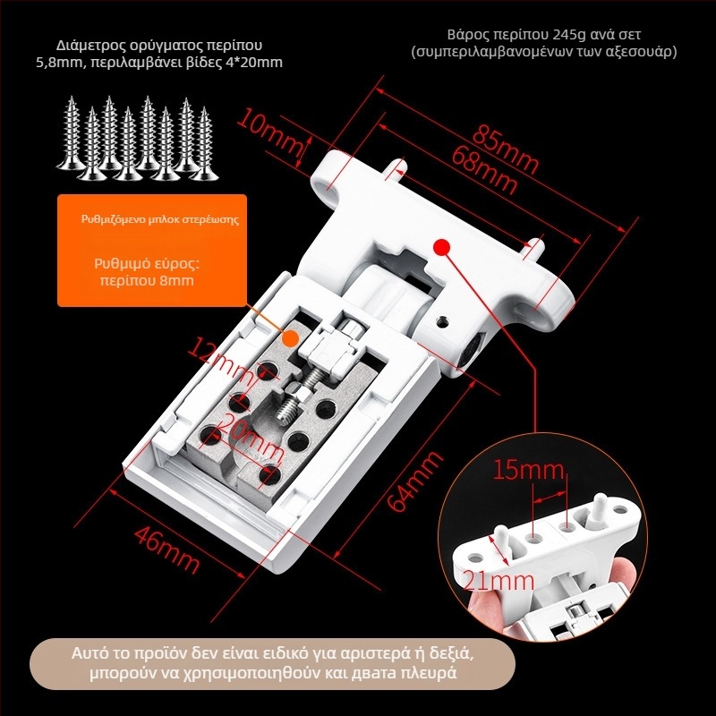 Top valley 1f3c07-weighted door hinge για PVC παράθυρο και πόρτα, κράμα ψευδάργύρου, κοινός παχύς μεντεσές, βαμμένο φινίρισμα