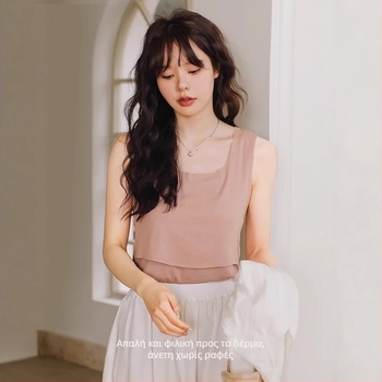 Τοπ για μητέρες με θηλασμό - χωρίς μανίκια, στρογγυλή λαιμόκοψη, εφαρμοστό στυλ, με άνοιγμα θηλασμού, μίξη πολυεστέρα-ελαστάνης