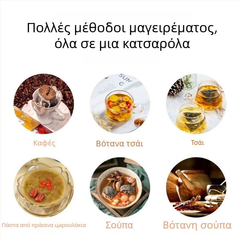 Ηλεκτρικός γυάλινος βραστήρας για υγιεινό εκχύλισμα τσαγιού, Corbier KBE996A, 800W, 220V, ηλεκτρονικός θερμοστάτης με αφή, πυριτικό γυαλί, για 2–3 άτομα