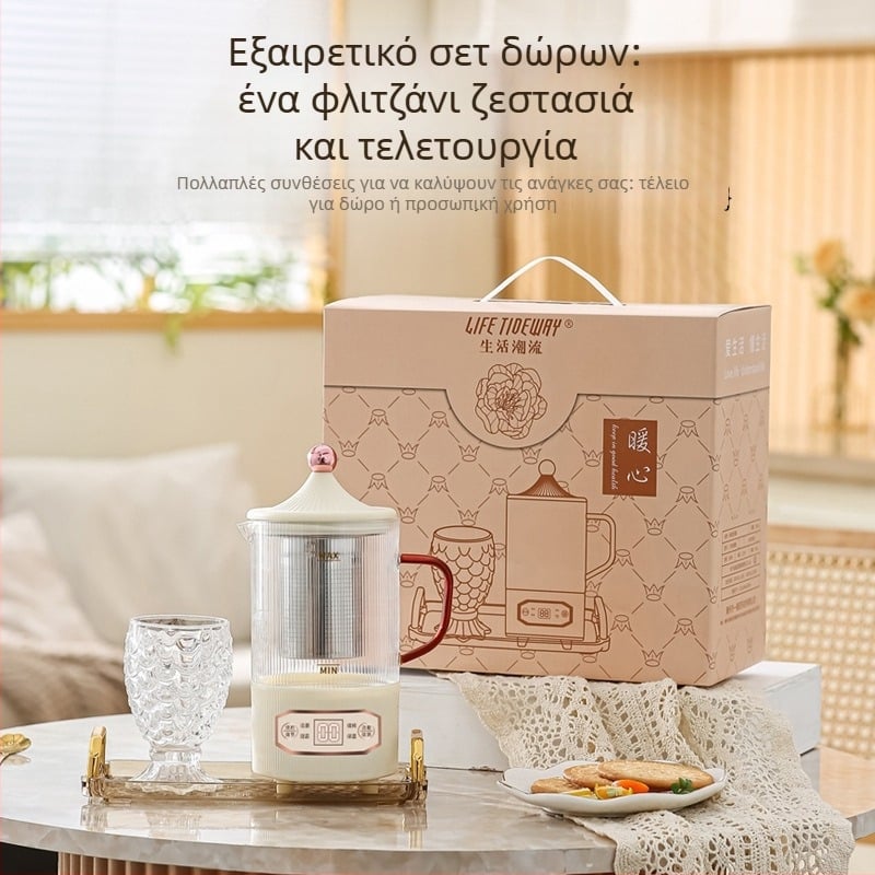 Health Pot Πολυλειτουργική ηλεκτρική κατσαρόλα για μαγείρεμα και τσάι σε μικρό γραφείο, 800 ml, 300 W, 220 V, Αυτόματο κλείσιμο, Προστασία από υπερθέρμανση