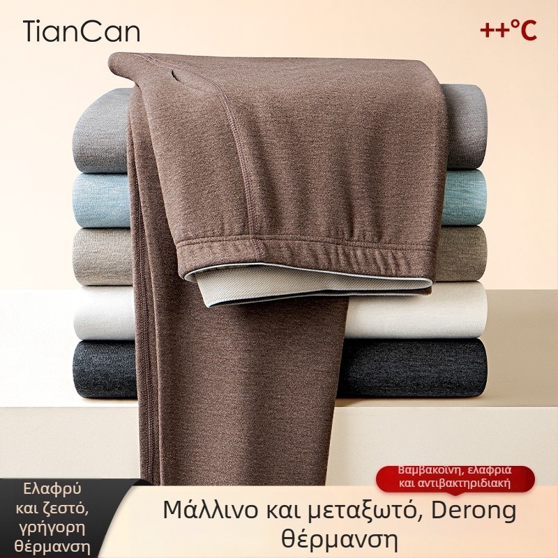 Ανδρικά Θερμικά Παντελόνια Sky Silkworm από Derong Ακρυλική Ύφανση, Διπλό Στρώμα, Εξτρα Πάχος 301-350 g/m2, Με Βελούδινη Επένδυση, Θέρμανση