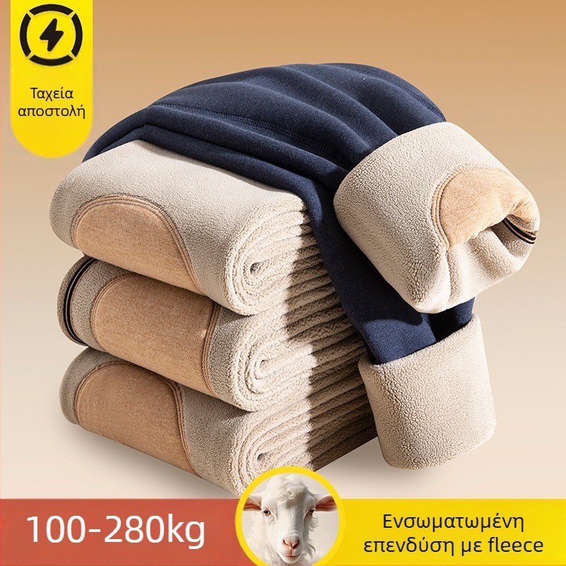 Ανδρικά χειμερινά θερμικά παντελόνια, με παχιά φλίς επένδυση, κατιονικός πολυεστέρας 80-90%, χωρίς ραφές, διατηρούν τη ζεστασιά